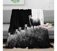OTBSDNKZZ 3D Printed Sheep herd Cosy Throw Microfiber Warm Thermal Bedding Soft Rural pastoral scene Couch Blanket Machine Washable No Shedding for Adults Couples Households 40x50inch(100x130cm)