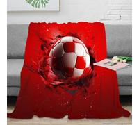 OTBSDNKZZ 3D Printed SoccerBallAction Bed Blanket Microfiber Soft Cosy Bedding Warm DynamicSportsGraphic Soft Throw Machine Washable No Shedding for Men Women Couples 60x80inch(150x200cm)