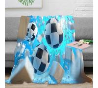 OTBSDNKZZ 3D Printed SoccerBalls Warm Blanket Microfiber Warm Thermal Bedding Soft DynamicSportsStyle Nap Blanket for Office Workers Colleagues Mentors 40x50inch(100x130cm)