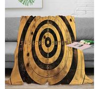 OTBSDNKZZ 3D Printed Target bullseye Couch Blanket Warm Soft Bedding Vintage shooting range Cozy Throw Blanket Wrinkle Resistant Non Pilling for Dorm Dwellers University Students 70×80inch(180x200cm)