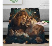 OTBSDNKZZ 3D Printed tender moment Bedding Throw Microfiber Soft Warm Bedding Cosy fantasy wildlife Bedding Blanket Wrinkle Resistant Non Pilling for Adults Couples Households 50x60inch(127x152cm)