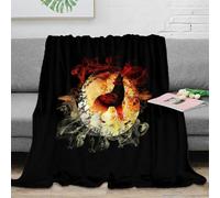 OTBSDNKZZ 3D Printed Wolf silhouette Soft Throw Microfiber Ultra Soft Warm Bedding Fire art Nap Blanket Lightweight All Season for Office Workers Teens Adults 50x60inch(127x152cm)
