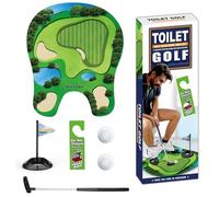 Otbushit 1 Set Toilet Golf Practice Game Includes Putter Balls Putting Green Funny Mini Golf for Kids Men Dad Boyfriend Any Restroom