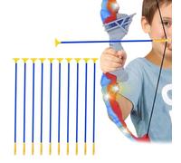 Otbushit 10Pcs 18.5" Plastic Suction Cup Arrows, Archery Set Replacement Practice Toy for Kids Adult
