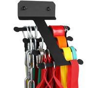 Otbushit 4 Layers Heavy Duty Metal Gym Wall Storage Sapce-Saving Wall Mount Gym Equipment Storage Organizer Non Slip Resistance Band Rack for Home Workout Free-Weight Racks