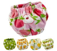 Otbushit 5 Pack Pet Diapers Reusable Washable Absorbent Guinea Pig Diapers with 5 Cute Patterns for Squirrels & Small Pets M Size