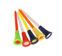 Otbushit 50Pcs 83mm Golf Tees Mixed Color Plastic Magnetic Golf Hat Clip and Ball Marker Multicolor Ball Seat