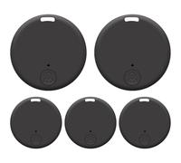 Otbushit 5Pcs Anti-Lost Round Key Finder GPS Trackers, Plastic Tracking Device for Children Dogs Pets Cats Wallet Keychain Luggage Alarm Reminder