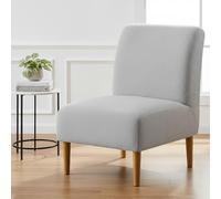 Otbushit Armless Chair Cover, Stretch Soft Armless Chair Slipcover, Washable Removable Spandex Small Couch Covers for Home, Hotel, Office, Grey