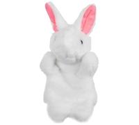 Otbushit Bunny Puppet Realistic & Cute Animal Hand Puppets with Long Ears Soft Plush 10 Inch for Kids Adults Home Kindergarten Storytelling