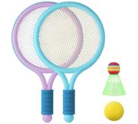 Otbushit Kids Badminton Set (4Pcs), Interactive Safe Fun Child-friendly Set Includes 2 Racket, 2 Different Ball Outdoor Sports for Children