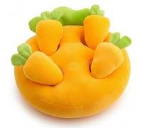 Otbushit Plush Toy, Toddler Play Mat, Soft Plush Toddler Number Learning Toys - Interactive Toy for Early Education & Sensory Play, Carrot