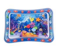 Otbushit Sensory Water Mat for Toddlers, 31"x31" Interactive Baby Play Mat with Ocean Animals, Portable Inflatable Water Pad for Indoor Outdoor Sensory Play