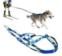 Otbushit Sled Dog Harness Adjustable Comfortable with Reflective Strip, Breathable Pulling Harness for Medium Large Dogs, Eight Pulling