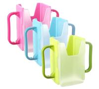 Otbushit Spill-Proof Juice Box Container for Kids, 3-Pack Portable Milk Carton Holder with Handle, Foldable Anti-Extrusion Drink Cup Holder for Toddlers On The Go