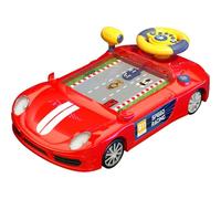 Otbushit Steering Wheel for Kids, Toy with Music & Sound Driving Simulator Baby Car Racing Interactive Battery Powered Toy for 3+ Boys Girls (Red)