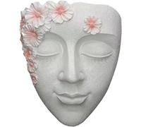 Otbushit Unique Female Form Face Vase, Modern Sculpture Human Face Shaped Wall Vase, Resin Head Flowerpot Figurine for Plant Lovers