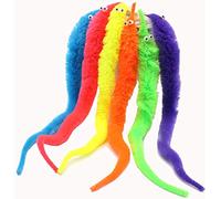 Otcmuky Magic Worm Wiggly Twisty Worm Wiggle Moving Sea Horse Trick Fuzzy Carnival Party Favors (6pcs)