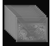 OTCRAFT 10Pcs7x10'' Stamp & Die Storage Pockets Resealable Clear Plastic Seal Bags Storage Case for Cutting Dies Stencil Album Stamp Crafts DIY Scrap Booking Paper Card Craft Cutting Dies Card Making