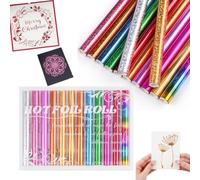 OTCRAFT 12 PCS Per 5.9inx4.26ft Heat Activated Foil,Foil Transfer Sheets