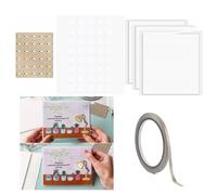 OTCRAFT 150Pcs/Set White LED Circuit Stickers and Conductive Fabric Tape; Light Craft Kit for Special Cards Making Scrapbook Decoration Light-up Projects