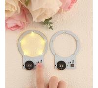 OTCRAFT 2 PCS Creative Easy Halo Lights & Easy Lights for DIY Light-Up Christmas Cards Making Scrapbook Decoration ; Self-Adhesive Light-Up Units with Warm White LEDs (Without Battery)