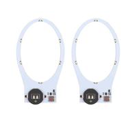 OTCRAFT 2 PCS Oval Creative Easy Halo Lights & Easy Lights for DIY Light-Up Christmas Cards Making Scrapbook Decoration ; Self-Adhesive Light-Up Units with Warm White LEDs (Without Battery)