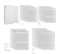 OTCRAFT 20 Pages A4 4-Rings Clear Stamps Storage Embossing Folder Storage Photo Storage Album Seal Bags Storage Keeper Cards Folder Storage Bag for DIY Scrapbooking Arts Crafts Collecting Bags