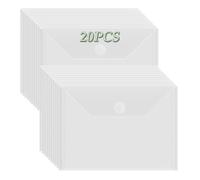 OTCRAFT 20 Pcs/Set 7x5inch Clear Stamp and Die Storage Pockets, Stamp Storage Bags, Plastic Envelopes, DIY Scrapbooking Storage Die Cuts for Stencil Storage Card Making Cutting Dies