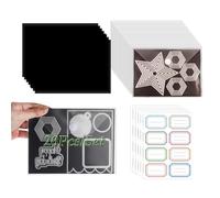 OTCRAFT 20 Pcs/Set 7x5inch Stamp and Die Storage Bag and 6.9x5inch Rubber Magnetic Sheets,Die Storage Set for Storage Die Cutting Card Making Supplies DIY Scrapbooking(0.5 mm Thickness