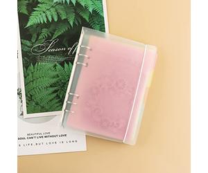 OTCRAFT 20pcs Binder Pockets A5 Size 6 Holes Binder Folders for 6-Ring Notebook Binder Loose Leaf Bags, for DIY Scrapbooking Paper Card Craft Cutting Dies Storage