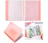 OTCRAFT 40 Pages/Set A6 Sticker Photo Storage Album; Stamp Cutting Dies Storage Book Organizer Folder for Postcards Stickers, Photo, Clear Stamps, and Cutting Dies 11.2x6.4inch （Orange）