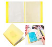 OTCRAFT 40 Pages/Set A6 Sticker Photo Storage Album; Stamp Cutting Dies Storage Book Organizer Folder for Postcards Stickers, Photo, Clear Stamps, and Cutting Dies 11.2x6.4inch （Yellow）