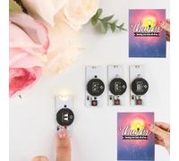 OTCRAFT 4PCS Creative Easy Halo Lights & Easy Lights for DIY Light-Up Christmas Cards Making Scrapbook Decoration ; Self-Adhesive Light-Up Units with Warm White LEDs (Without Battery)