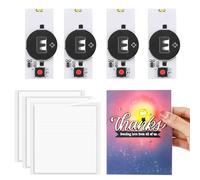 OTCRAFT 4PCS Creative Easy Halo Lights & Easy Lights for DIY Light-Up Christmas Cards Making Scrapbook Decoration ; Self-Adhesive Light-Up Units with Warm White LEDs (Without Battery)