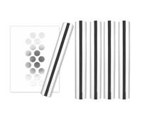 OTCRAFT 5 PCS 16.4 Feet x 5.9 inch Glimmer Hot Foil Roll, Heat Activated Foil Transfer Sheets for Craft (Silver)