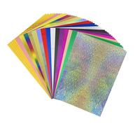 OTCRAFT 50 Pcs Toner Reactive Foil，Foil Paper for Toner Foiling Foil by Laser Printer and Laminator, for Scrapbooking Paper Crafts 7.9x11.4inch （16 Color Mixing）