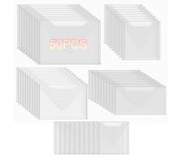 OTCRAFT 50 Pieces Stamp & Die Storage Pockets 96 Label Stickers 4 Sizes Scrapbooking Storage Die Cuts Storage for Storage Card Making DIY Scrapbooking Paper, Cutting Dies Stencil Stamp Crafts Storage