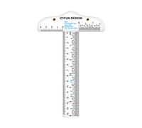 OTCRAFT 6 Inches/15cm Acrylic Clear T-Square Ruler, inches and Metric, T Square Ruler, Transparent, T Ruler, for Crafting Drafting and General Layout Work Art Framing & Drafting Scrapbooking Crafting
