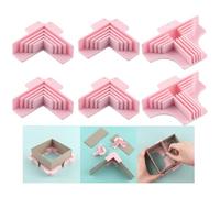 OTCRAFT 6 Pack Cardboard Corner Holding Tools (3mm, 2mm, 1.5mm, 1mm) Wide for Book Covers, Chipboard Boxes, Dioramas