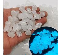OTCRAFT 600PCS Glow in the Dark Pebbles,Fruity Pebbles,Garden Decoration Pebbles Courtyard Sidewalk Decoration, Decorative Luminous Stone(White)