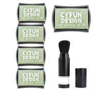 OTCRAFT 6Pcs /Set Embossing Ink Pad Transparent Stamp Inkpad Set with Embossing Powder Tool Applicatorfor DIY Planner Scrapbook Card Making DIY Transparent Stamp Cling Seal Scrapbook StampCraft