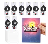 OTCRAFT 8PCS Creative Easy Halo Lights & Easy Lights for DIY Light-Up Christmas Cards Making Scrapbook Decoration ; Self-Adhesive Light-Up Units with Warm White LEDs (Without Battery)
