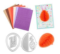OTCRAFT 8Pcs/Set Honeycomb Paper Pads and Easter Eggs Cutting Dies Set Whit Magnets Position.for DIY 3D Craft and Pop-Up Cards; 30 Layers 2cm Glue line Crafts Cardmaking Embellishments