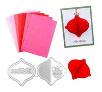 OTCRAFT 8Pcs/Set Honeycomb Paper Pads and Lanterns Cutting Dies Set Whit Magnets Position.for DIY 3D Craft and Pop-Up Cards; 30 Layers 2cm Glue line Crafts Cardmaking Embellishments