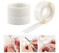 OTCRAFT 900 Pcs 3/16in (5mm) 3 Roll Ultra Thin Adhesive Dots,Clear Removable Mini Glue Dots, Double Sided Stickers Permanent Sticky for Balloons Wedding Decoration or DIY Craft Dots(300 Pcs/Roll)