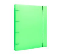 OTCRAFT A4 4 Ring Binder Cover Clean Transparent Soft PVC for Refillable Notebook Shell withMatte surfaceforStamp & Die Storage (Green)