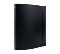 OTCRAFT A4 4 Ring Binder Cover Clean Transparent Soft PVC for Refillable Notebook Shell withMatte surfaceforStamp & Die Storage (Black
