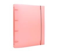 OTCRAFT A4 4 Ring Binder Cover Clean Transparent Soft PVC for Refillable Notebook Shell withMatte surfaceforStamp & Die Storage (Orange Color)
