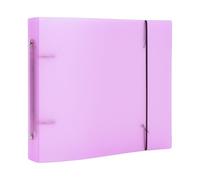 OTCRAFT Folder Stencil Storage Binder Cover Clean Transparent Soft PVC for Refillable 6x6 Notebook Binder Pockets,Cardstock, Distance Between Storage Folder Organizer 2 Holes is 3 inche（Purple）